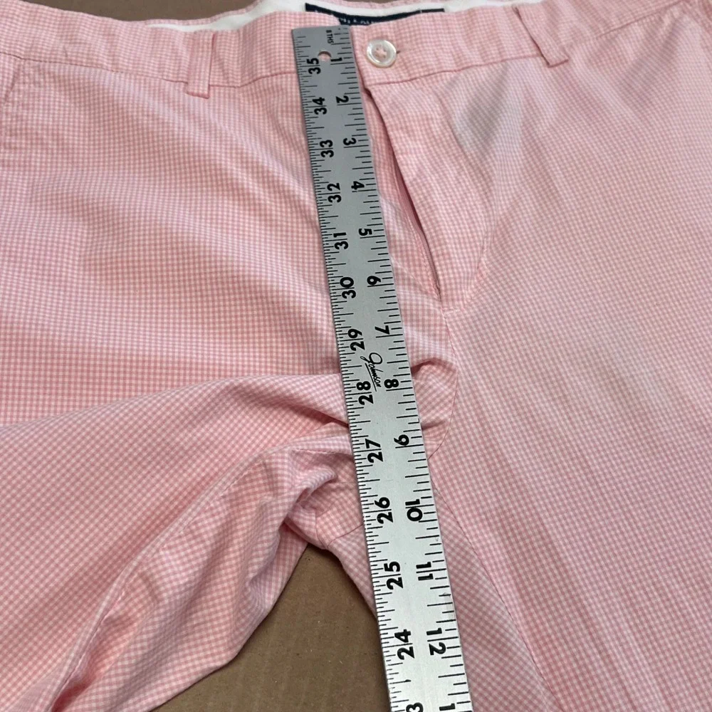 Ralph Lauren Sport Sz 10 Pink Gingham Check Cropped Pants‎ Stretch Golf Preppy